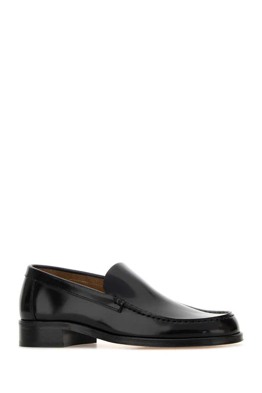 Lemaire Black Leather Loafers
